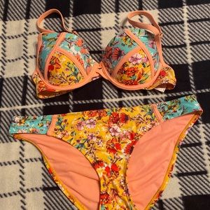 Xhilaration Juniors Bikini SizeMed Orange 2 pcs NWOT